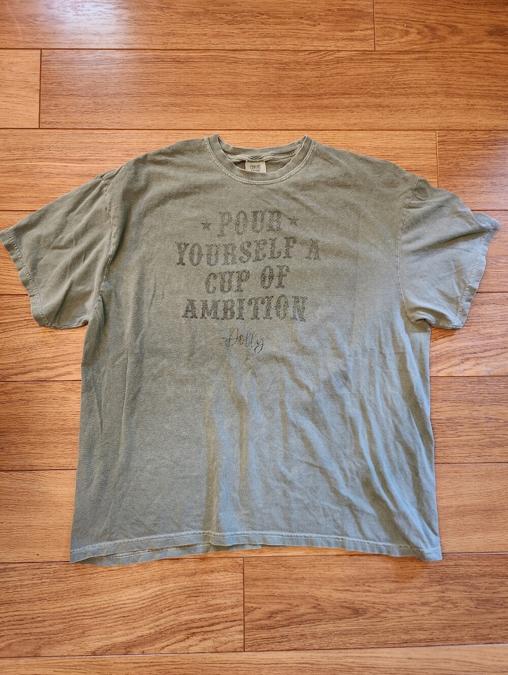 Dolly Parton Pour Yourself a Cup of Ambition Short Sleeve Cotton Tee 2XL